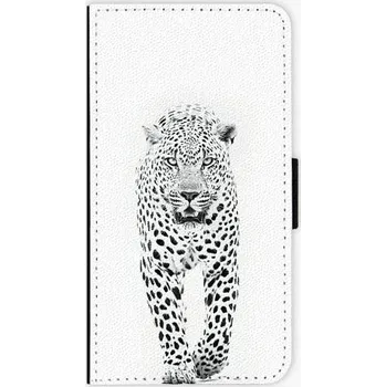 Pouzdro na mobilní telefon iSaprio White Jaguar pro Huawei Ascend P8 Lite flipové