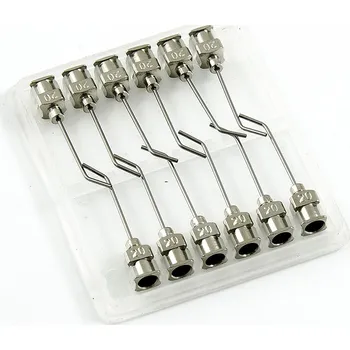 Injekční jehla Zahnuté 45° nerezové dávkovací jehly 20G 1" set 12ks