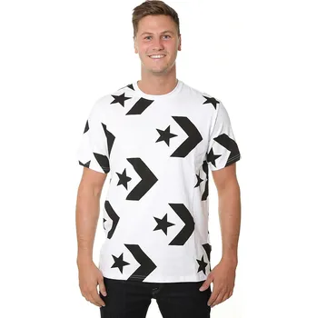 Pánské tričko tričko Converse Star Chevron Print/10007221 - A01/White XL