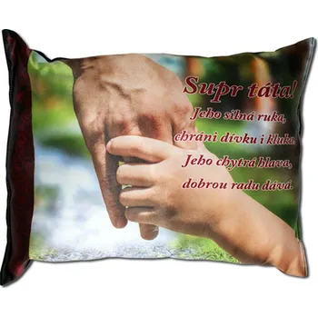 Polštář Polštář s nápisem Supr táta