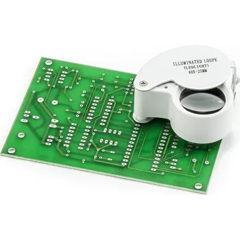 Lupa Servisní lupa se zvětšením 40x a LED přísvitem průměr 25mm