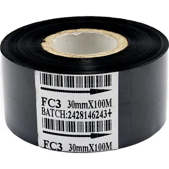 Pásek do tiskárny Černá termotransferová páska, délka 100m, šíře 30mm, IN