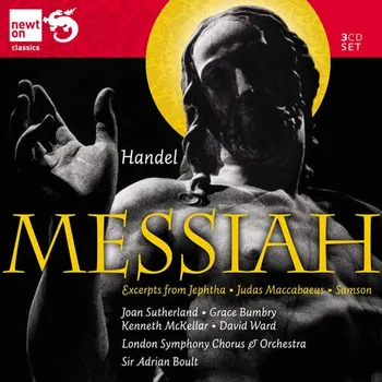 Zahraniční hudba HÄNDEL,G.F.: Mesiah / Mesiáš & Arias from Jephta, Mudas Macabaeus & Samson (3CD) (Joan Sutherland, Grace Bumbry, Kenneth McKellar, David Ward, London Symphony Chorus, London Symphony Orchestra, Adrian Boult)