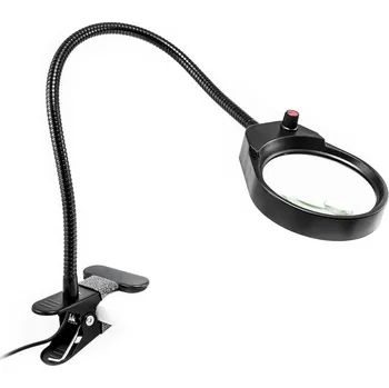 Lupa USB LED lampa s lupou, ohebným ramenem a klipem PDOK PD-5S 8D 3x zoom