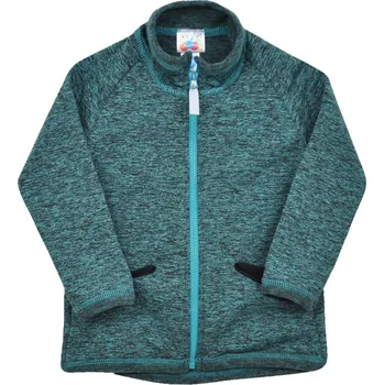 Dámská mikina tyrkysová melírovaná mikina se stojáčkem