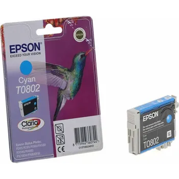 Originální inkoust EPSON T0802 (C13T08024011), azurový