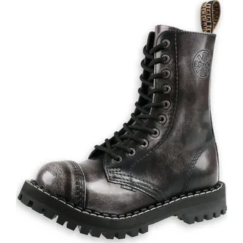 Pánská zimní obuv boty kožené dámské - - STEEL - 105/106 White - 37