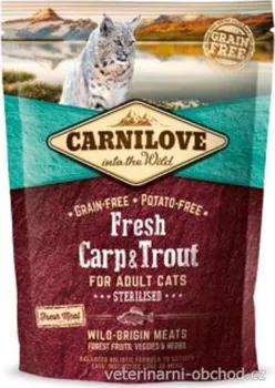 Krmivo pro kočku Carnilove Cat Sterilised Adult Fresh Carp &Trout