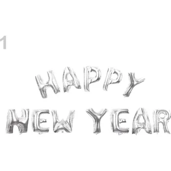 Balónek Foliový nápis stříbrný - HAPPY NEW YEAR