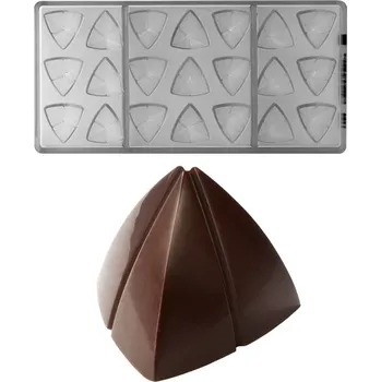 Forma na pečení Forma na pralinky (pyramida vroubkovaná 9g) 3x7 tvarů/forma
