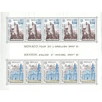 Poštovní známka (1977) MiNr. 1273 - 1274 ** - Monako - BLOCK 11 - Europa: krajiny