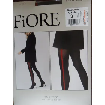 Dámské punčochy Punčochové kalhoty 40den Fiore ROSETTO black-red