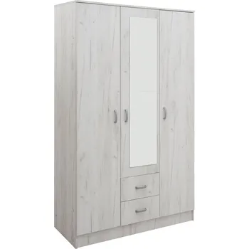 Šatní skříň Skříň šatní se zrcadlem dub sněhový IVA 3K2FO