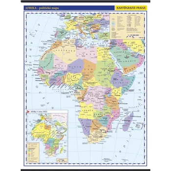 Afrika školní nástěnná politická nástěnná mapa 1:10 mil. 96 x 126,5 cm