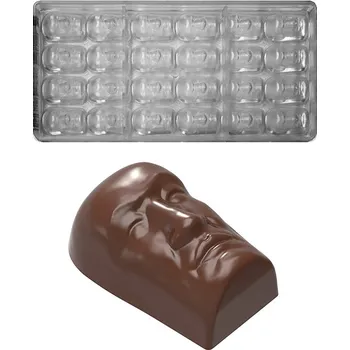 Forma na pečení Forma na pralinky (obličej 10g) 4x6 tvarů/forma