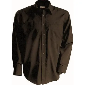 Pánská košile Kariban K545 pánská košile s dlouhým rukávem hnědá L