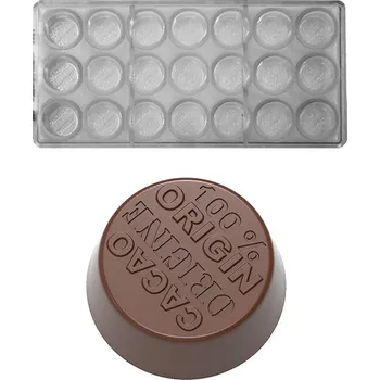 Forma na pečení Forma na pralinky (kruh Cacao Origin 9,8g) 3x7 tvarů/forma