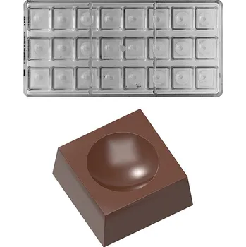 Forma na pečení Forma na pralinky (čtverec s důlkem 9g) 3x8 tvarů/forma
