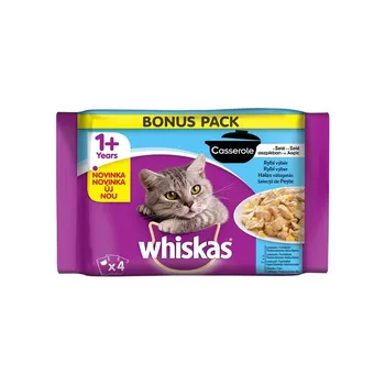 Krmivo pro kočku Whiskas kapsa Casserole rybí menu 4 x 85 g