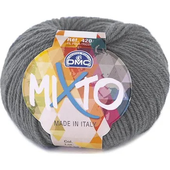 Příze Příze MIXTO 50g, tmavě šedý melír - odstín 1312