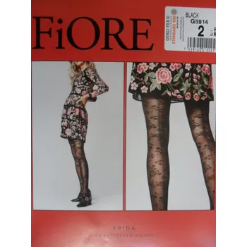 Dámské punčochy Punčochové kalhoty 30den Fiore FRIDA black-černé