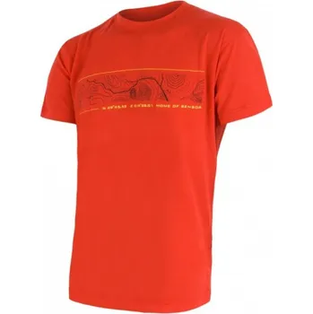 Pánské tričko Sensor Merino Wool PT červené