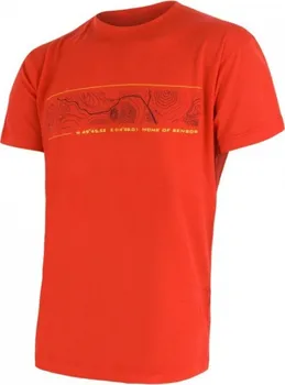 Pánské tričko Sensor Merino Wool PT červené
