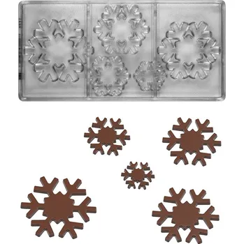 Forma na pečení Forma na pralinky (sněhová vločka 4-20g) 5 různých tvarů/forma