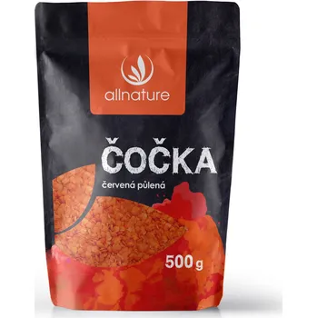 Luštěnina Allnature Čočka červená půlená 500 g