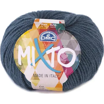 Galanterie Příze MIXTO 50g, tmavě modrý melír - odstín 1372