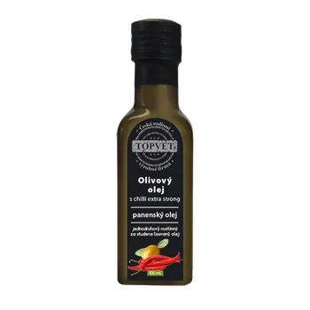 Rostlinný olej Topvet Olivovy olej s chilli extra silný 100 ml