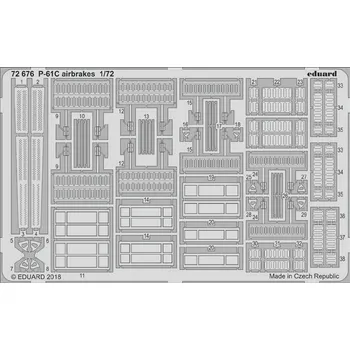 Plastikový model Eduard 1/72 P-61C airbrakes (HOBBY BOSS)