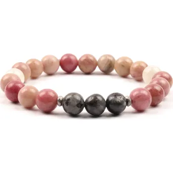 Náramek Moni - dámský náramek rodonit měsíční kámen labradorit