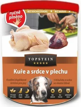 Krmivo pro psa Topstein kuře a srdce v plechu 800 g