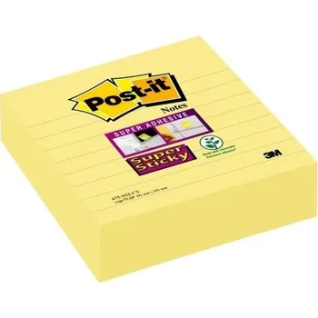Samolepící bloček Bloček Post-it 675-SS3-CY, linkovaný, 101x101 mm, 3x70 líst.