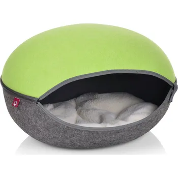 Pelíšek pro kočky | zelená/antracit