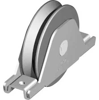 Příslušenství pro plot FAC Pojezd.kolečko s vnitř. podp. k přišr., pr. 90, „V“ profil, Zn