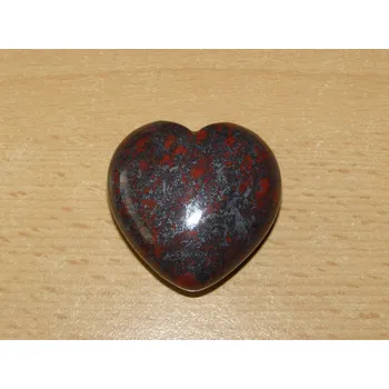 Drahý kámen Jaspis brekcie - Masážní kámen - srdce - khs17