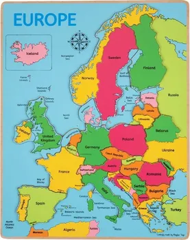 Puzzle Bigjigs puzzle Mapa Evropy