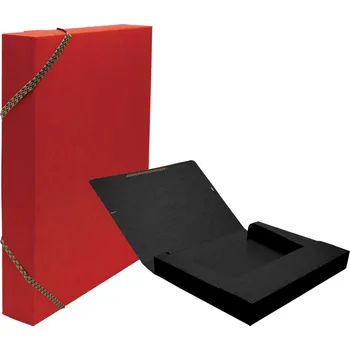 Archivační box CAESAR Box na spisy A4, prešpán 4 cm, červený