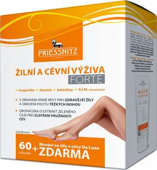 Přírodní produkt Priessnitz Žilní a cévní výživa FORTE 60 tob. + mazání