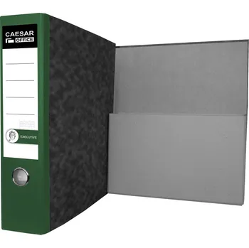 CAESAR Executive - pořadač archivní A4, 8 cm složená kapsa, zelený hřbet