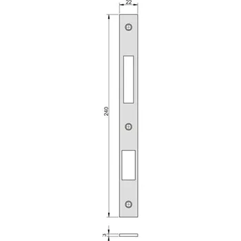 Příslušenství pro plot FAC Štítek zámku, 240×22 UKONČENA VÝROBA – NEDOSTUPNÝ