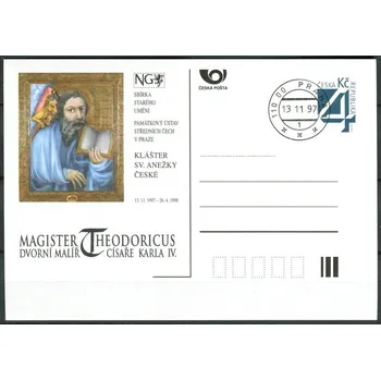 Poštovní známka Česká pošta (1997) CDV 22 O - P 28 - Theodoricus - dvorní malíř Karla 4. - razítko