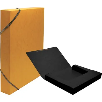 Archivační box CAESAR Box na spisy A4, prešpán 4 cm, žlutý