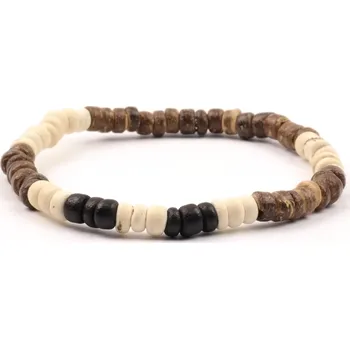 Náramek Pánský náramek barevné dřevěné korálky