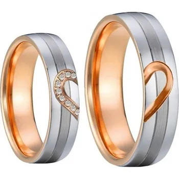 Prsten Ocelové snubní prsteny - 040 - Darcy a Elizabeth