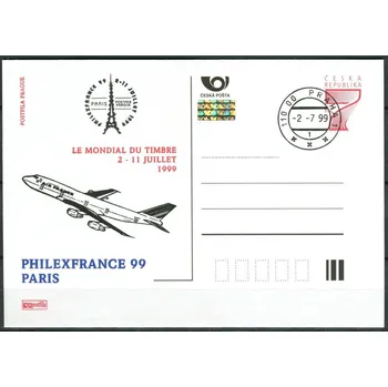 Poštovní známka Česká pošta (1999) CDV 41 O - P 46 - Philexfrance 99 - Paříž - razítko + kašet