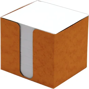 Blok CAESAR Kostka nelepená, 8,5 x 8,5 x 8 cm v krabičce, oranžová