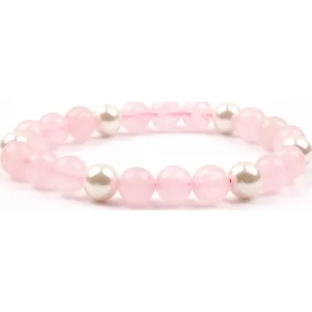 Náramek Moni - dámský náramek růženín perly